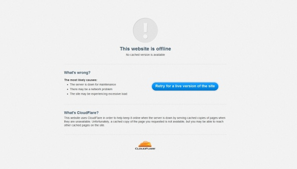 cloudflare-website-offline